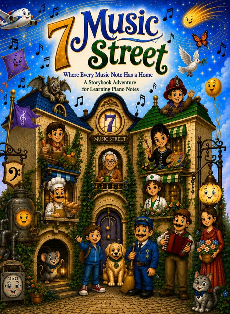 Cover of 7 Music Street: Where Every Music Note Has a Home